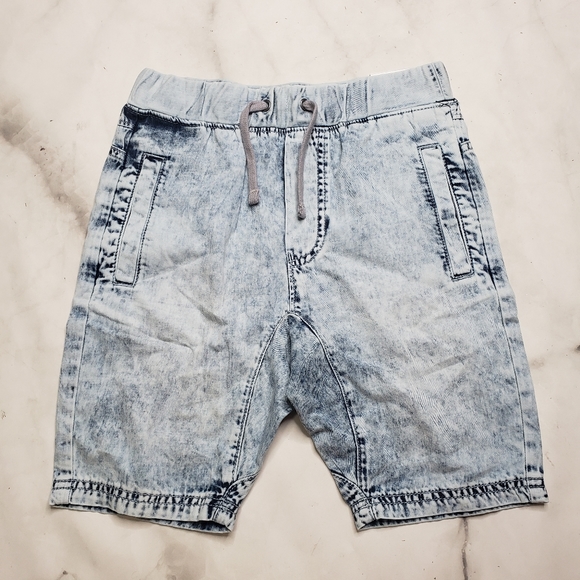 STEM acid stone wash stretchy knit shorts - Picture 2 of 4